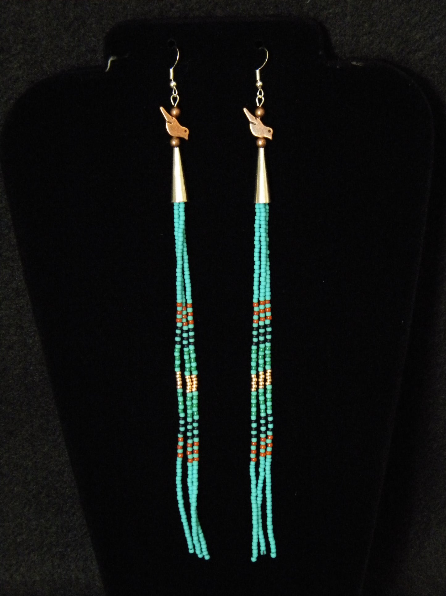Turquoise pendleton fringe