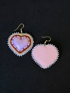 Lilac and Garnet Hearts