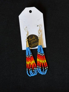 Blue and fire color sm fringe