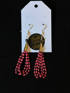 Mini pink and black fringe