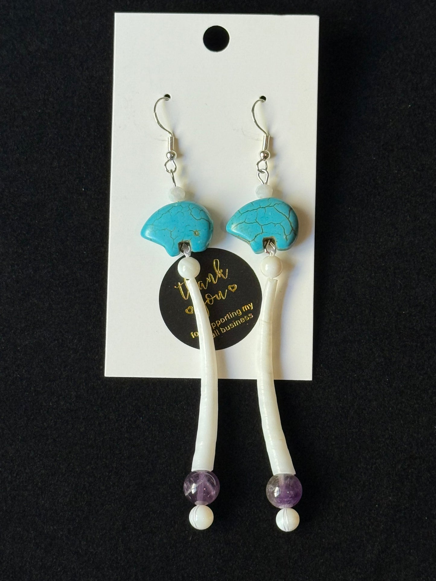 Dentalium earrings
