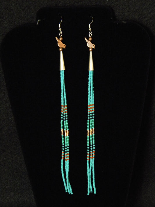 Turquoise pendleton fringe