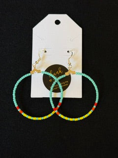 Turquoise Hoops