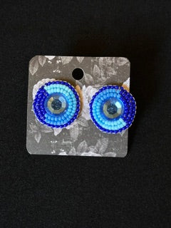 Blue stud earrings