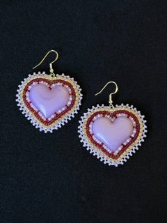 Lilac and Garnet Hearts