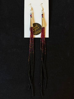 Black and garnet fringe