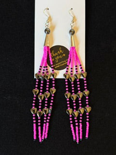 Pink heart fringe