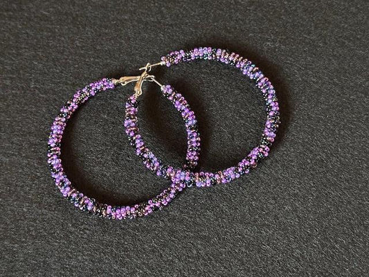 Mixed purple hoops