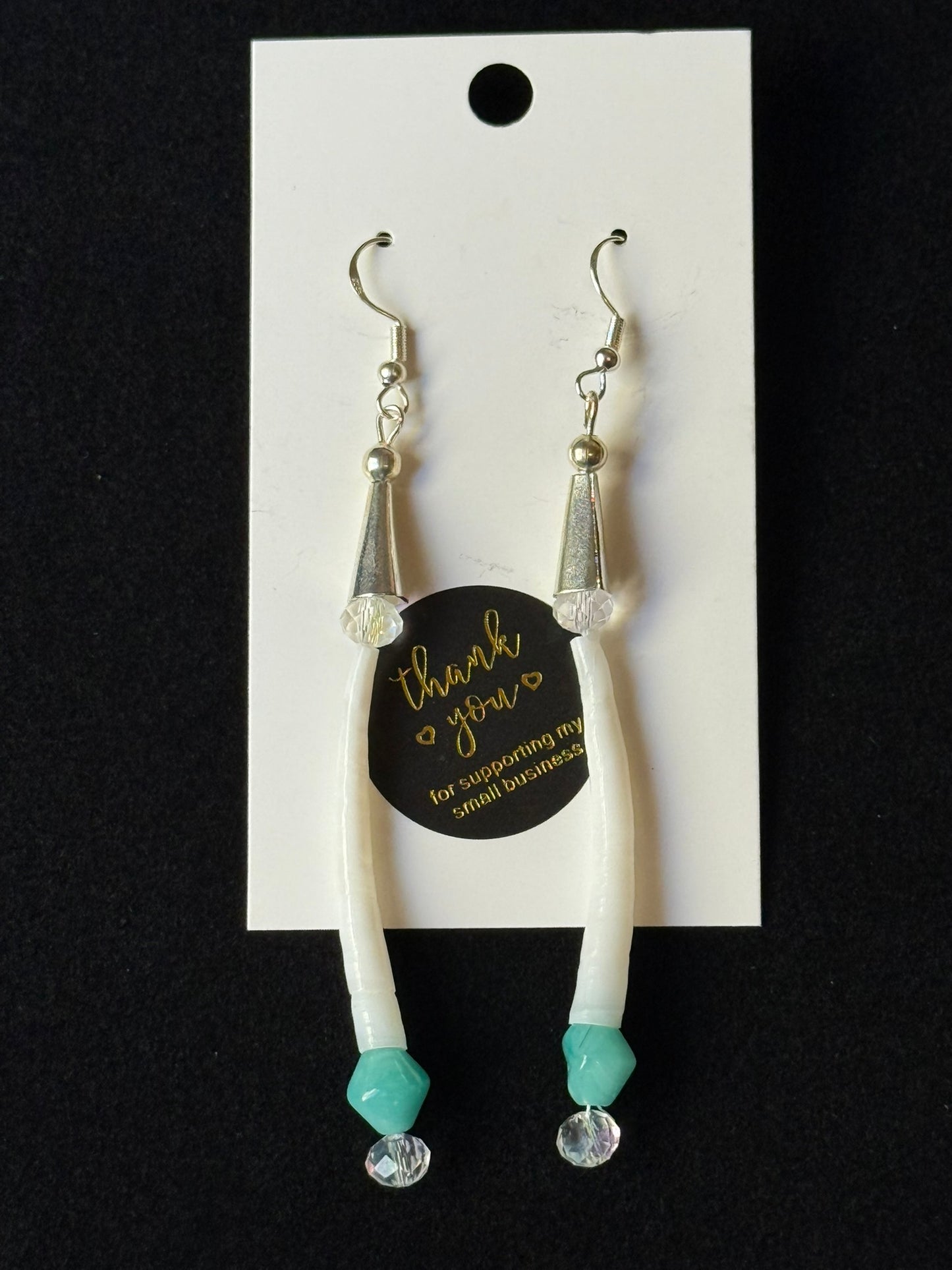 Dentalium earrings option 2