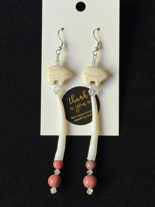 Dentalium earrings option 3
